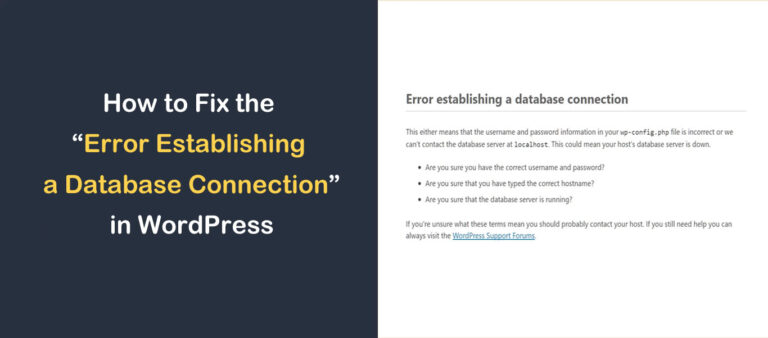 error-establishing-a-database-connection